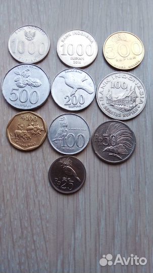 Монеты Индонезии, Тайланда, Малайзии, Индии и др