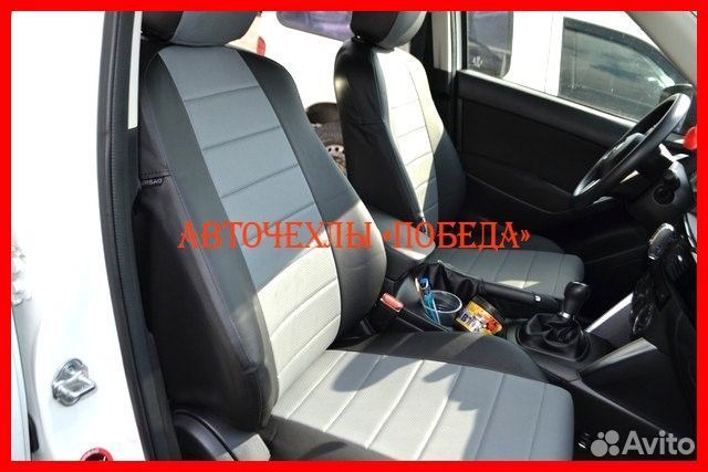 Чехлы Mazda CX-5 1 из экокожи чёрно-серые Классика