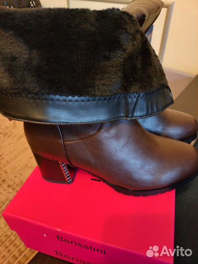 Полусапоги женские зимние натуральная кожа