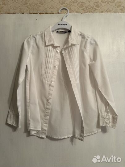 Рубашка белая праздничная 122