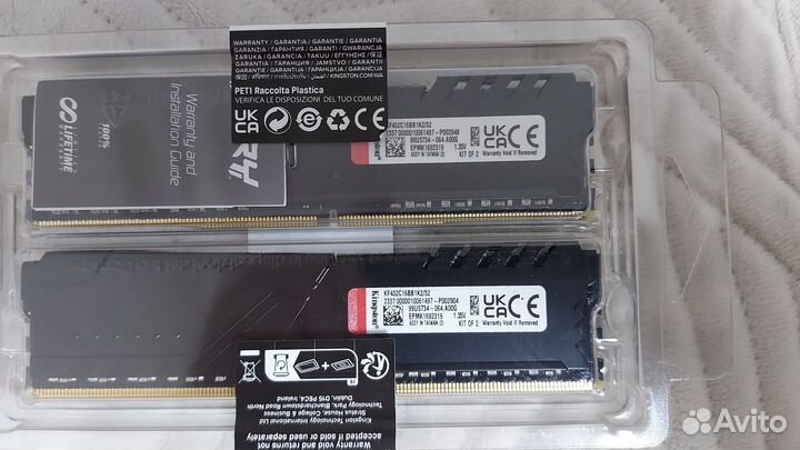 Память Kingston DDR4 32Gb (KF432C16BB1K2/32)