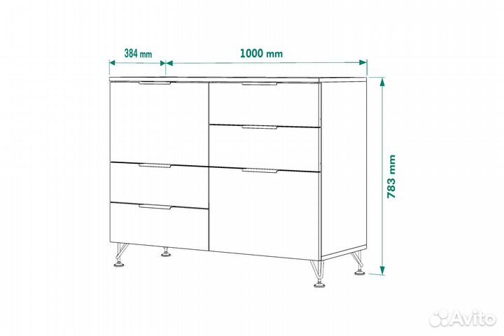 Тумба лофт 100-38