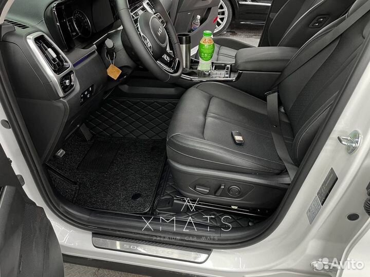 3D коврики из экокожи для KIA Sorento MQ4 7 мест