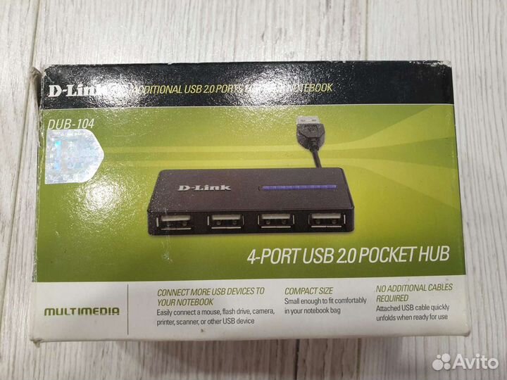 Usb hub d-link dub-104