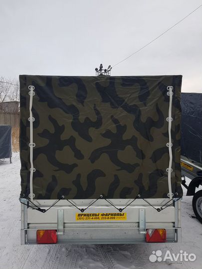 Двухосный оцинкованный Чебоксарский прицеп F5 3,5