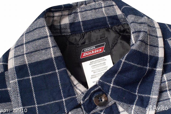 Рубашка Dickies light blue клетчатая синяя