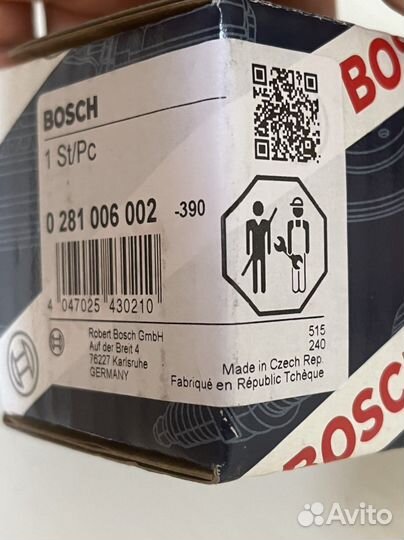 Редукционный клапан в рампу Bosch на 1800 bar