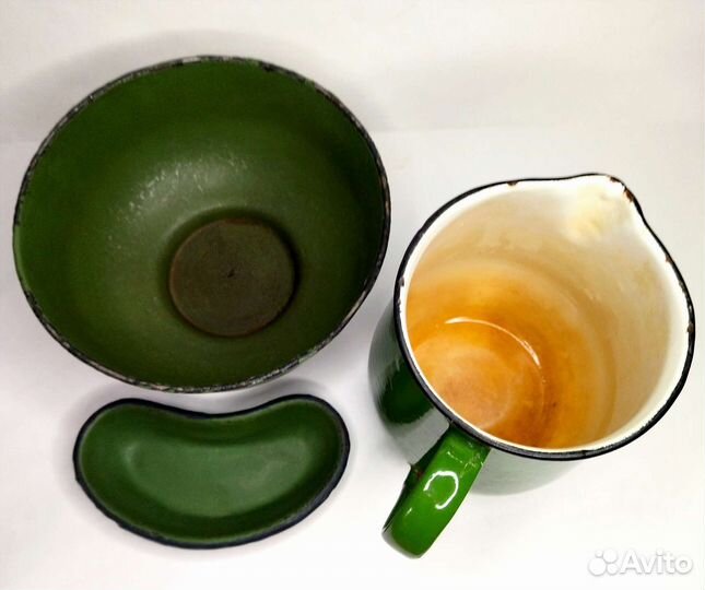 Кувшин, капельник, лоток зелёная эмаль