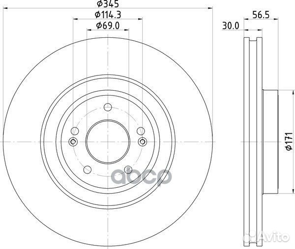 Диск тормозной перед 09.D994.11;92314805;RN