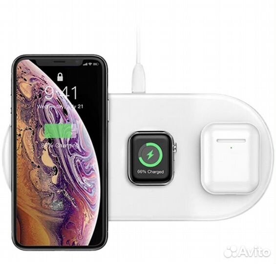 Беспроводная зарядка Baseus 3in1 Phone+Watch+Pods