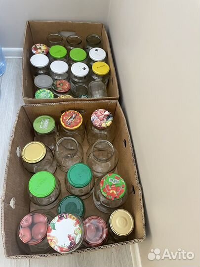 Пустые банки, чистые, объём разный