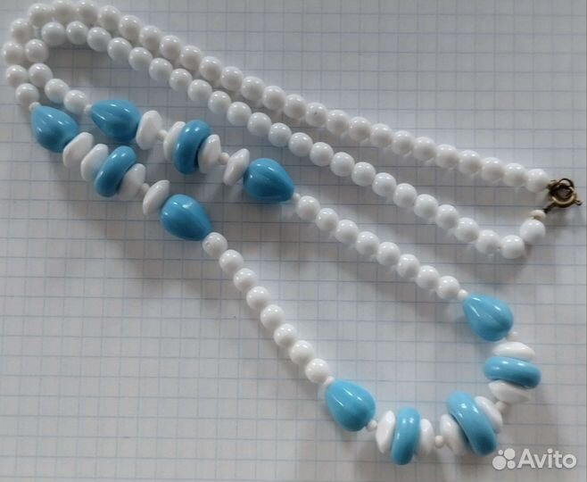 Винтажные бусы керамика, стекло Чешские