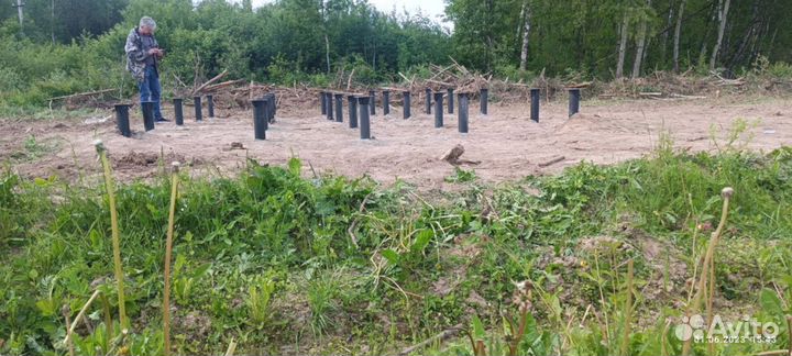 Винтовые сваи + монтаж