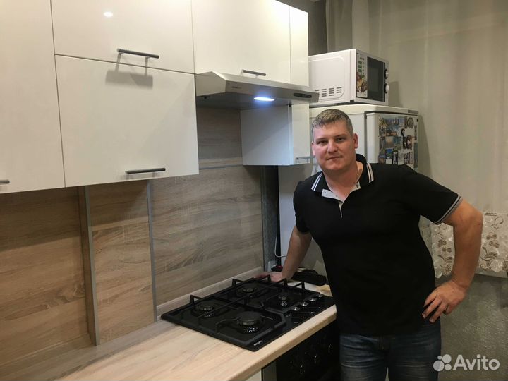 Кухня белый пластик глянец