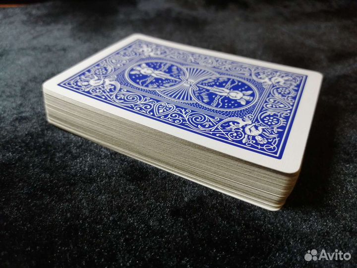 Карты для фокусов Bicycle Blank Face (синий)