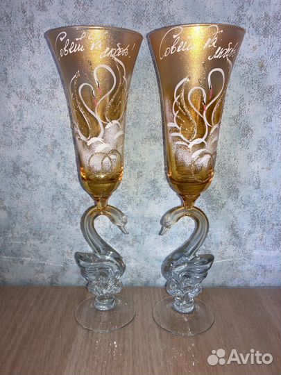 Бокалы фужеры свадебные