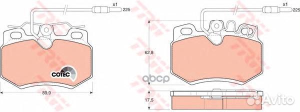 GDB808 TAR455170 12571320B колодки дисковые