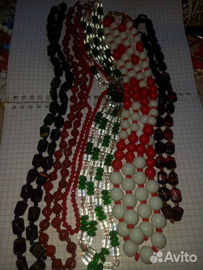 Бусы стекло
