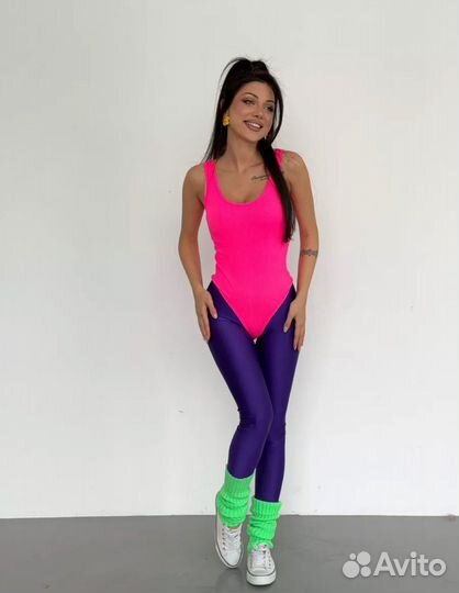 Костюм для ретро дискотеки боди лосины