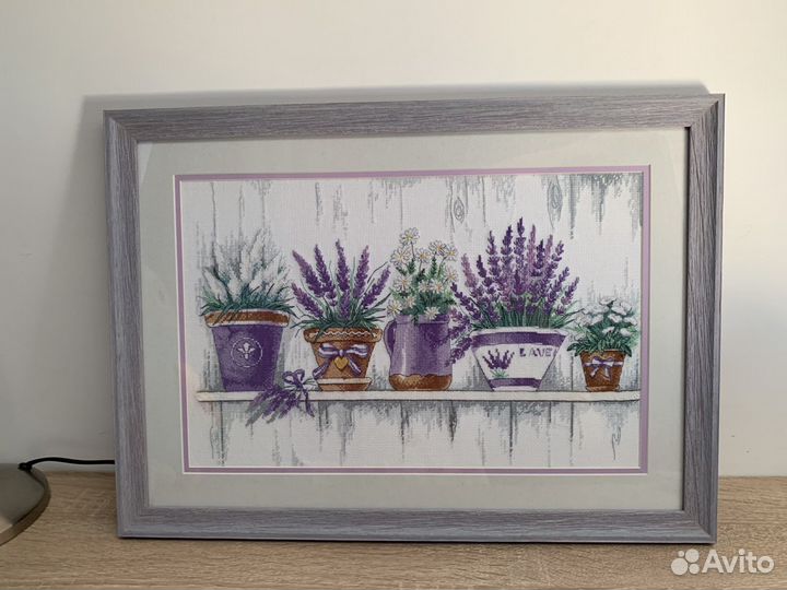 Картина вышитая крестом «Лавандовая нежность»