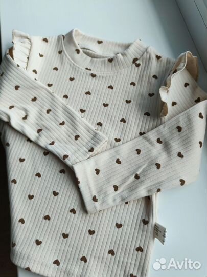 Лонгслив для девочки 92 98 104