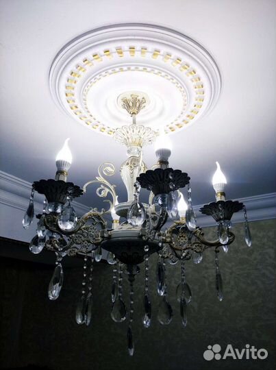 Люстра Иран бронза хрусталь эксклюзив новая 6 ламп