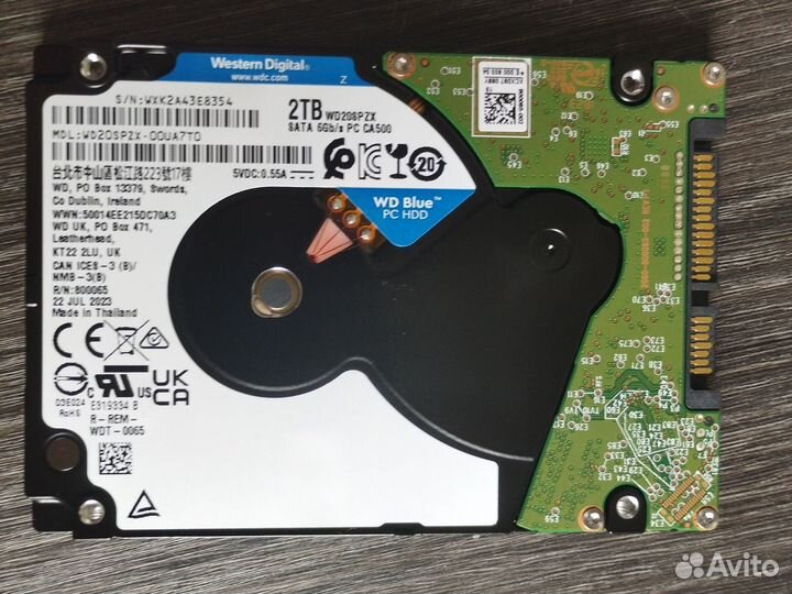 Жесткий диск для ноутбука 2 тб Western Digital