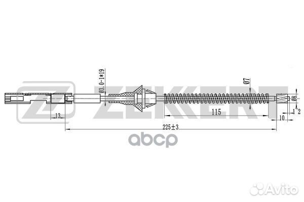 Трос стояночного тормоза левый/правый Ford Focu