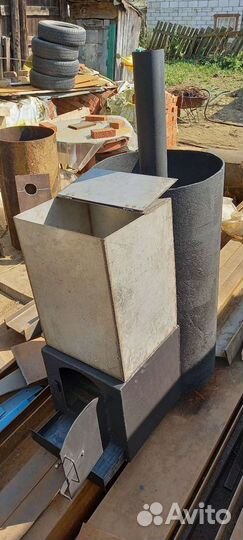 Печь для бани из 530 трубы