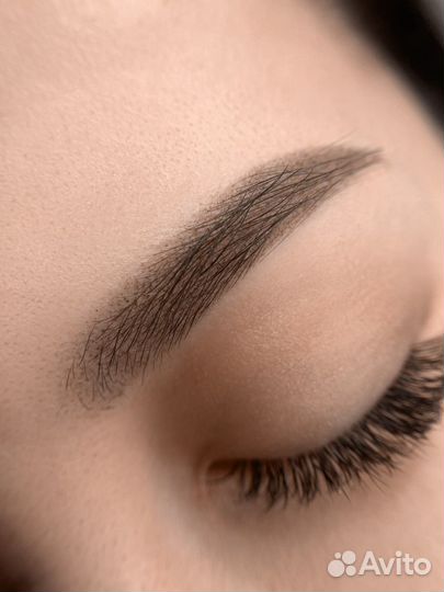 Аппаратное пудровое напыление бровей