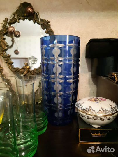 Посуда цветное стекло времен СССР