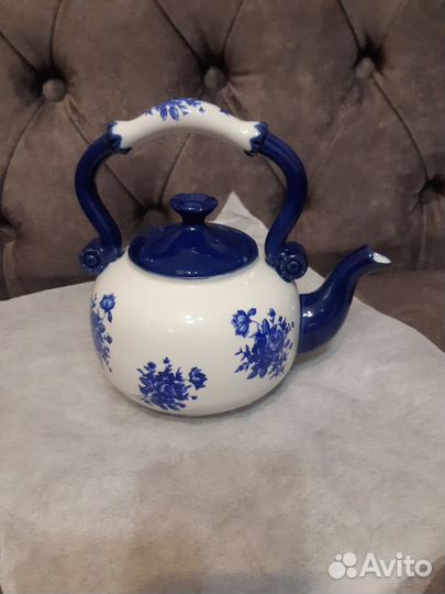 Заварочный чайник фарфор гжель 1 литр