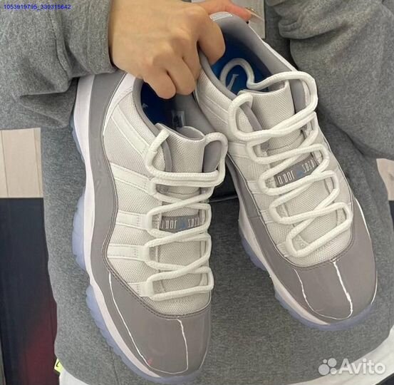 Кроссовки Nike air Jordan 11 low cement grey