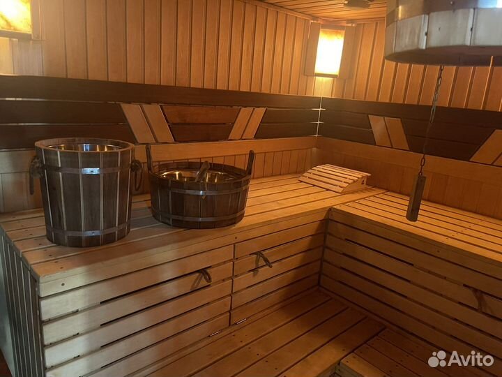 Русская баня на дровах с бассейном джакузи