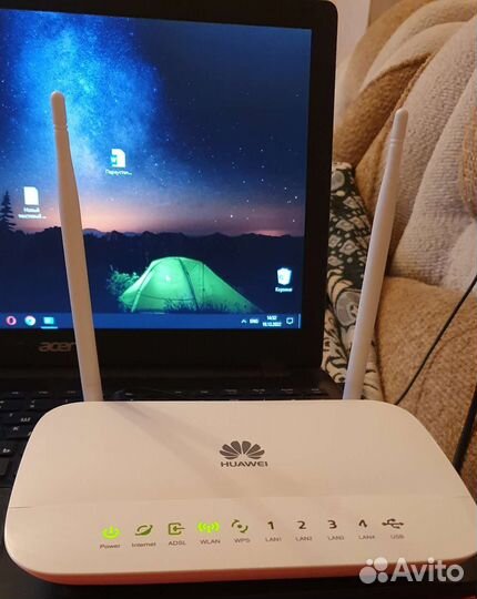 Adsl2+ модем huawei hg532f с wi-fi