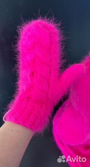 Шапка ушанка манишка варежки