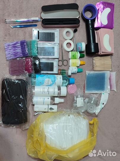 Материалы для наращивания ресниц, пинцеты