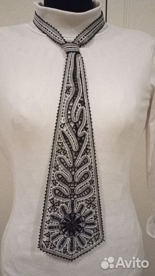 Галстук кружевной