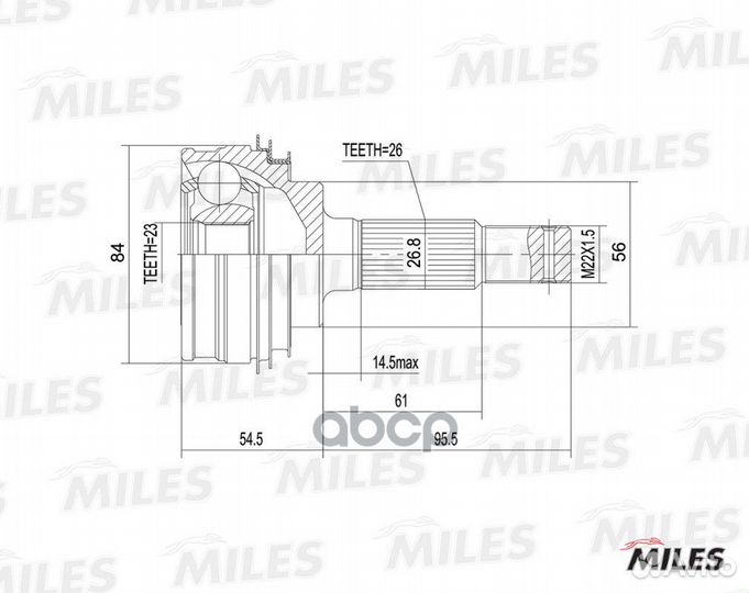 ШРУС наружный toyota carina E 1.6 88-98 (GKN