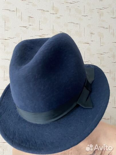 Шляпа женская темно-синяя