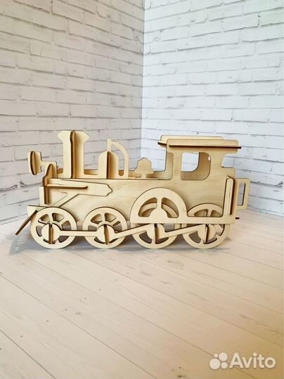 Деревянный конструктор Паровоз