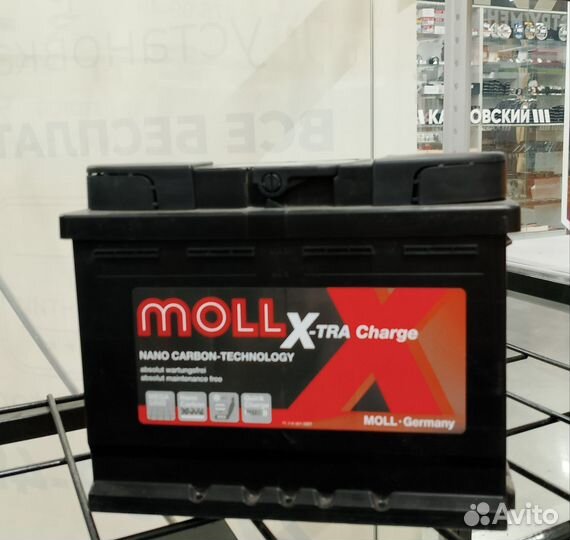 Аккумулятор Moll на Skoda 62 Ah 600А