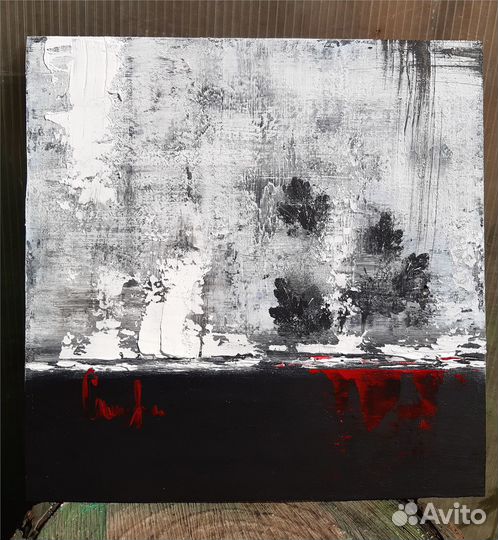 Абстракция черно белая для брутального интерьера