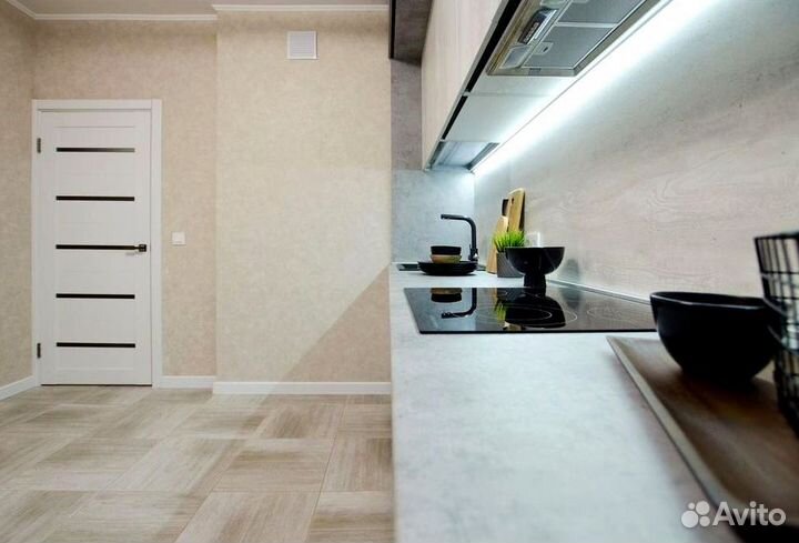 Прямая кухня с мдф фасадами