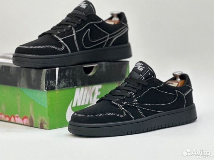 Кроссовки Nike low travis scott черные мужские