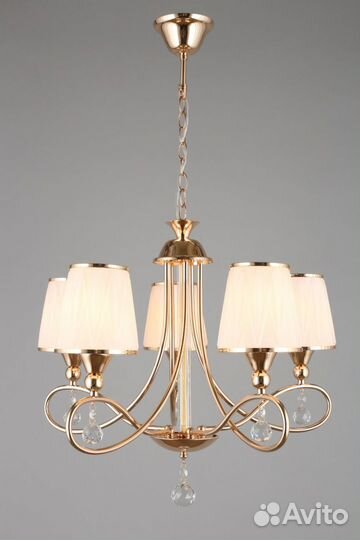 Люстра подвесная металл и стекло в спальню