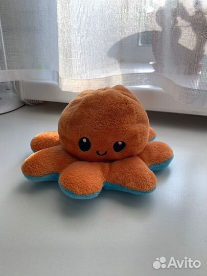 Мягкая игрушка осьминог двухсторонняя