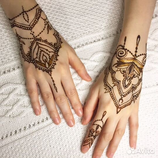 Хна для Мехенди, временных тату, чёрная