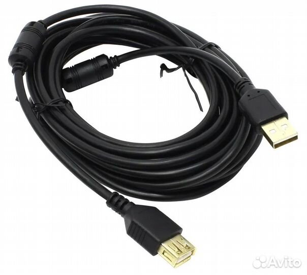 Кабель удлинитель USB 2.0 AM-AF, 5 метров, проф