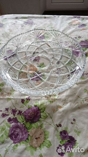 Блюдо хрустальное СССР